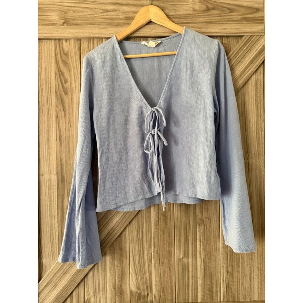 Maurie and Eve Long Sleeve Front-Tie Boho Top